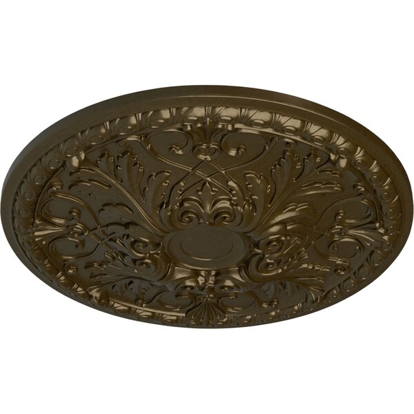 Tristan Ceiling Medallion (Fits Canopies Up To 6 1/4), Hand-Painted Brass, 32 3/8OD X 3 1/2P